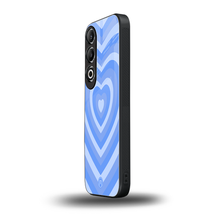y2k blue hearts aesthetic back phone cover | glass case for oneplus nord ce 4