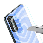 y2k blue hearts aesthetic back phone cover | glass case for oneplus nord ce 4