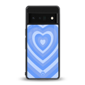 y2k blue hearts aesthetic back phone cover | glass case for google pixel 6 pro
