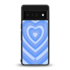 y2k blue hearts aesthetic back phone cover | glass case for google pixel 6 pro