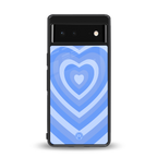 y2k blue hearts aesthetic back phone cover | glass case for Google Pixel 6A