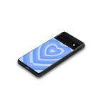 y2k blue hearts aesthetic back phone cover | glass case for google pixel 6