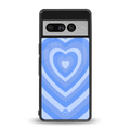 y2k blue hearts aesthetic back phone cover | glass case for google pixel 7 pro