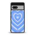y2k blue hearts aesthetic back phone cover | glass case for Google Pixel 7