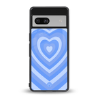 y2k blue hearts aesthetic back phone cover | glass case for Google Pixel 7