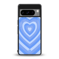 y2k blue hearts aesthetic back phone cover | glass case for google pixel 8 pro