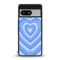 y2k blue hearts aesthetic back phone cover | glass case for Google Pixel 8