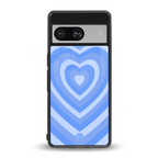 y2k blue hearts aesthetic back phone cover | glass case for Google Pixel 8