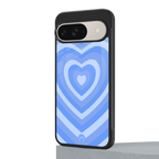 y2k blue hearts aesthetic back phone cover | glass case for google pixel 9