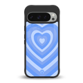 y2k blue hearts aesthetic back phone cover | glass case for google pixel 9 pro