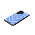 y2k blue hearts aesthetic back phone cover | glass case for samsung galaxy s23 ultra