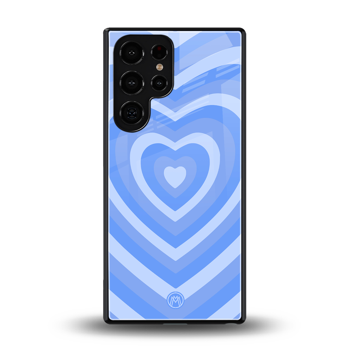 y2k blue hearts aesthetic back phone cover | glass case for samsung galaxy s25 ultra