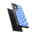y2k blue hearts aesthetic back phone cover | glass case for samsung galaxy s25 ultra