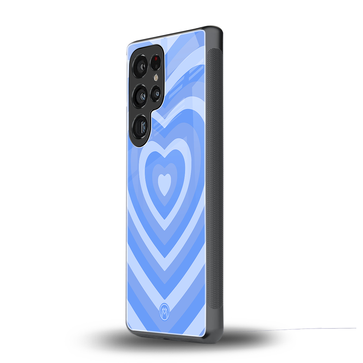 y2k blue hearts aesthetic back phone cover | glass case for samsung galaxy s25 ultra