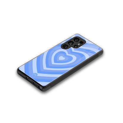 y2k blue hearts aesthetic back phone cover | glass case for samsung galaxy s25 ultra