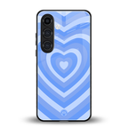 y2k blue hearts aesthetic back phone cover | glass case for samsung galaxy s24 plus