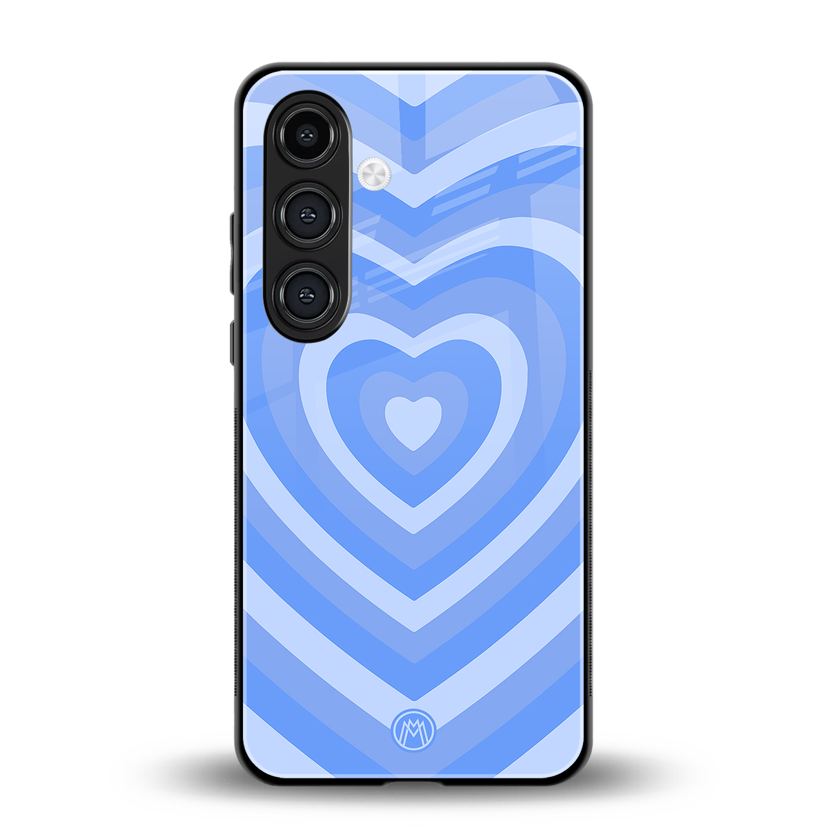 y2k blue hearts aesthetic back phone cover | glass case for samsung galaxy s24 plus