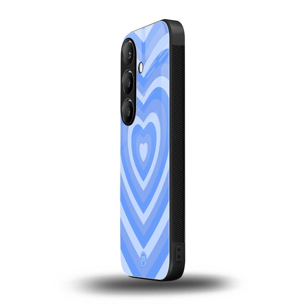 y2k blue hearts aesthetic back phone cover | glass case for samsung galaxy s24
