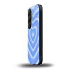 y2k blue hearts aesthetic back phone cover | glass case for samsung galaxy s24 fe