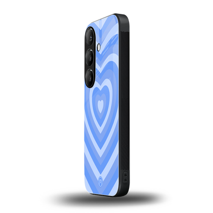 y2k blue hearts aesthetic back phone cover | glass case for samsung galaxy s24 plus