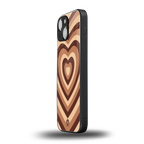 y2k brown hearts aesthetic back phone cover | glass case for iphone 13 mini