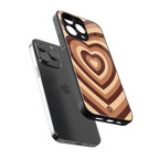 y2k brown hearts aesthetic back phone cover | glass case for iphone 13 pro max