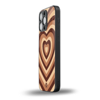 y2k brown hearts aesthetic back phone cover | glass case for iphone 13 pro max