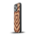 y2k brown hearts aesthetic back phone cover | glass case for iphone 13 pro