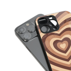 y2k brown hearts aesthetic back phone cover | glass case for iphone 13 pro max