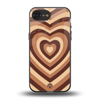 y2k brown hearts aesthetic back phone cover | glass case for iphone 16e