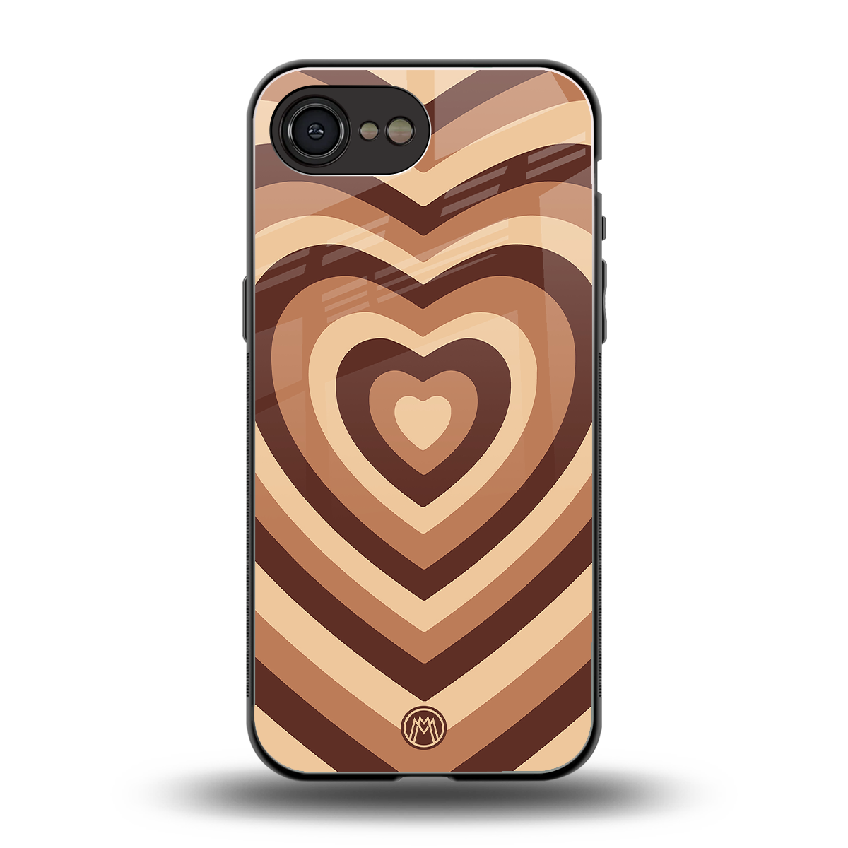 y2k brown hearts aesthetic back phone cover | glass case for iphone 16e