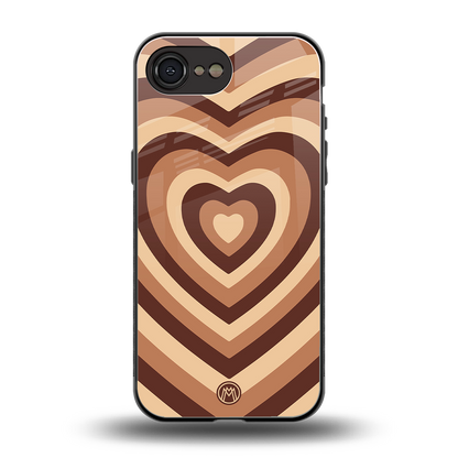 y2k brown hearts aesthetic back phone cover | glass case for iphone 16e