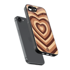 y2k brown hearts aesthetic back phone cover | glass case for iphone 16e