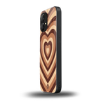 y2k brown hearts aesthetic back phone cover | glass case for nothing phone 1