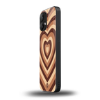 y2k brown hearts aesthetic back phone cover | glass case for nothing phone 2