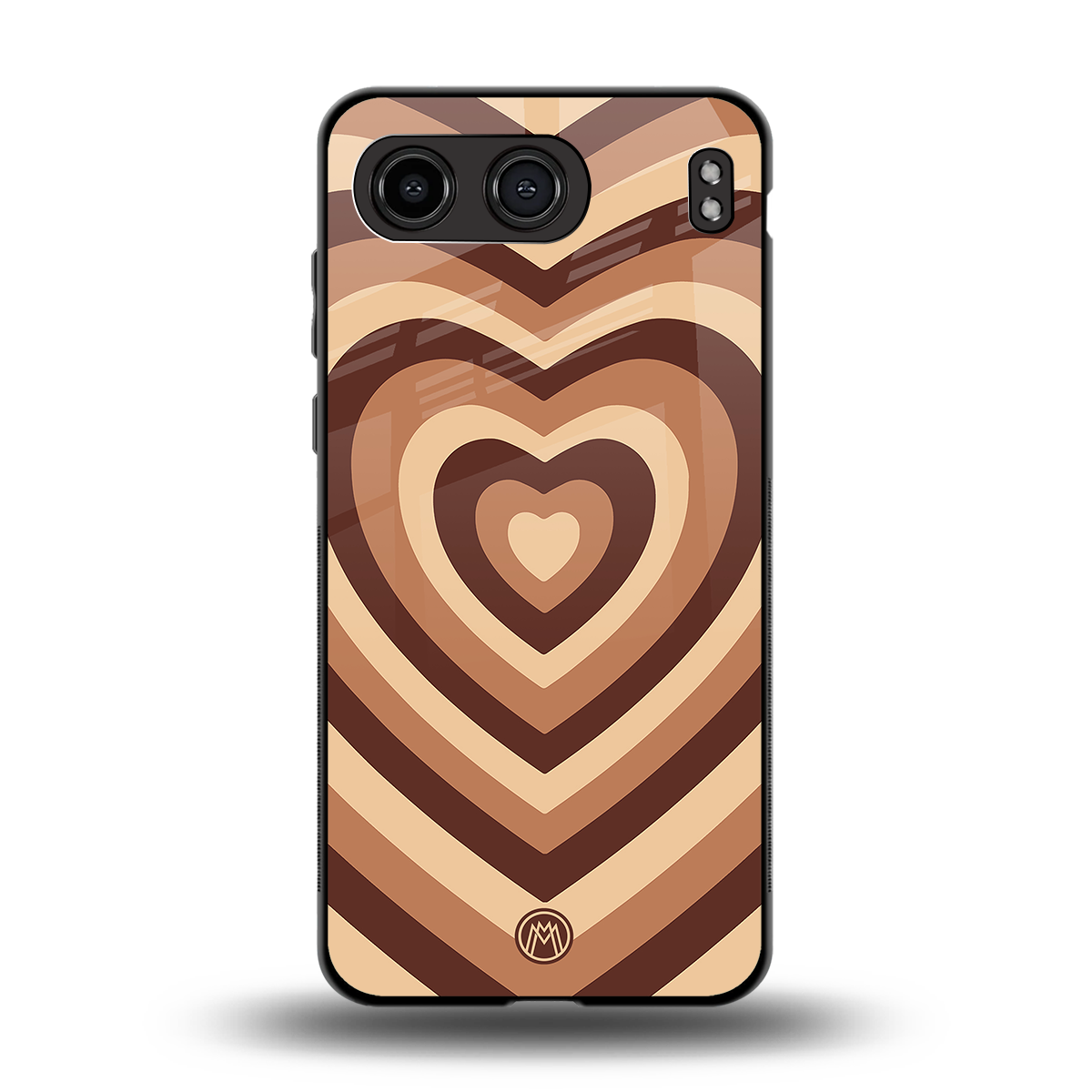 y2k brown hearts aesthetic back phone cover | glass case for oneplus nord 4