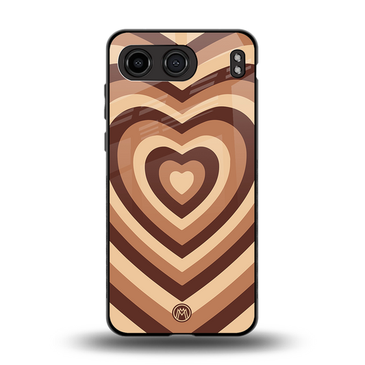 y2k brown hearts aesthetic back phone cover | glass case for oneplus nord 4
