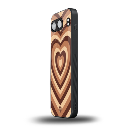 y2k brown hearts aesthetic back phone cover | glass case for oneplus nord 4