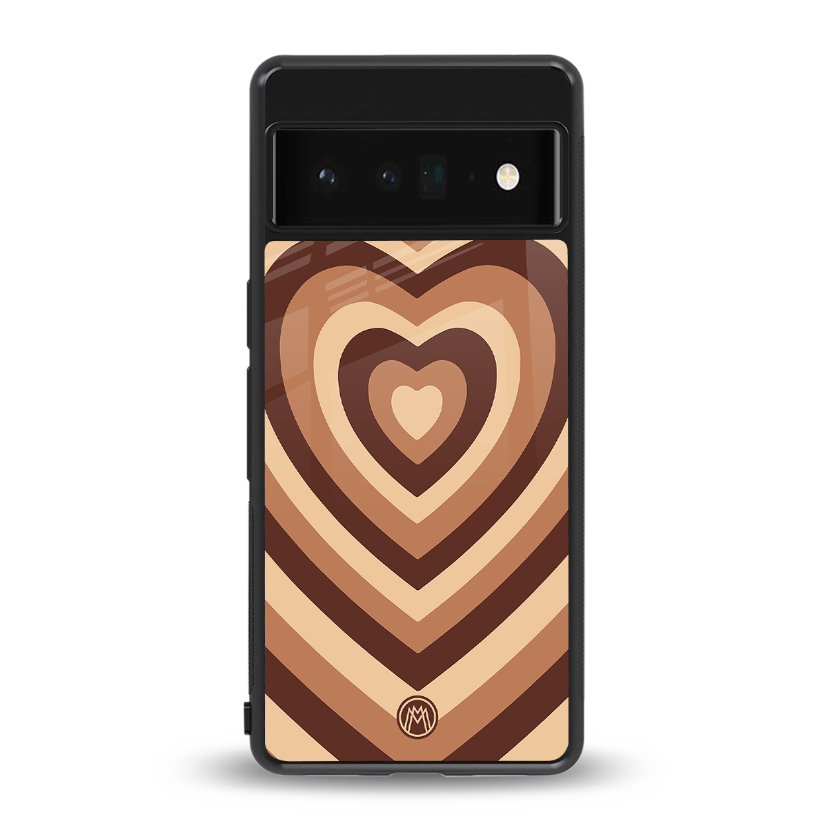 y2k brown hearts aesthetic back phone cover | glass case for google pixel 6 pro