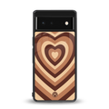 y2k brown hearts aesthetic back phone cover | glass case for google pixel 6