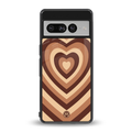 y2k brown hearts aesthetic back phone cover | glass case for google pixel 7 pro