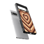 y2k brown hearts aesthetic back phone cover | glass case for google pixel 7 pro