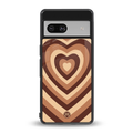 y2k brown hearts aesthetic back phone cover | glass case for Google Pixel 7