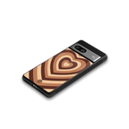y2k brown hearts aesthetic back phone cover | glass case for Google Pixel 7