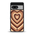 y2k brown hearts aesthetic back phone cover | glass case for Google Pixel 8