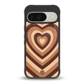 y2k brown hearts aesthetic back phone cover | glass case for google pixel 9