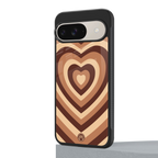 y2k brown hearts aesthetic back phone cover | glass case for google pixel 9