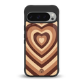 y2k brown hearts aesthetic back phone cover | glass case for google pixel 9 pro