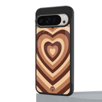 y2k brown hearts aesthetic back phone cover | glass case for google pixel 9 pro
