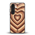 y2k brown hearts aesthetic back phone cover | glass case for samsung galaxy s24 plus